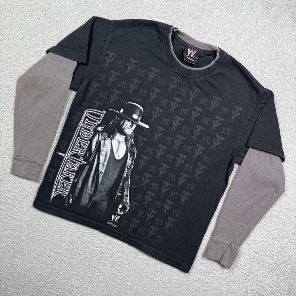 Kids vintage 2007 WWE Undertaker wrestling long sleeve‎ T-shirt